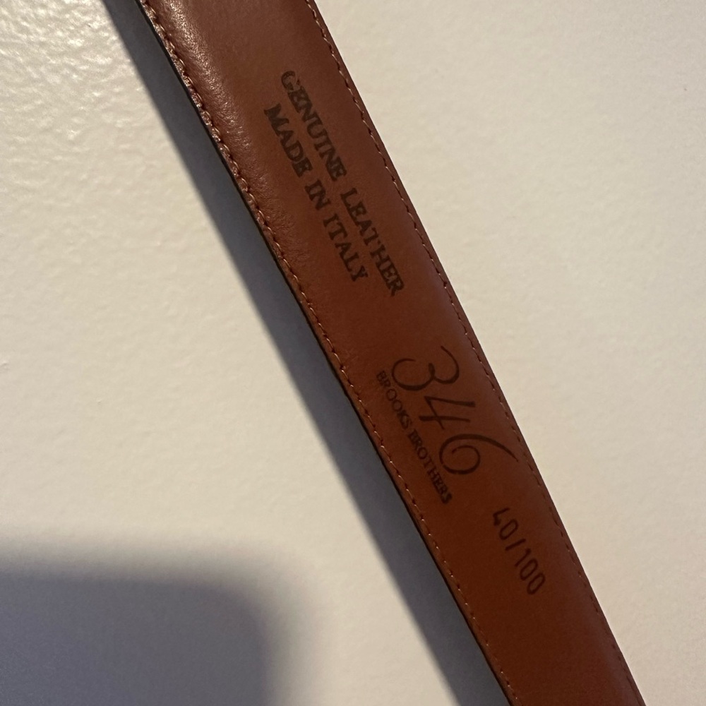 Brooks Brothers Tan Genuine Leather Belt